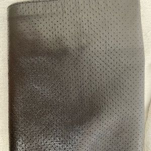 Agnes B. Black Leather Snap Button Jacket